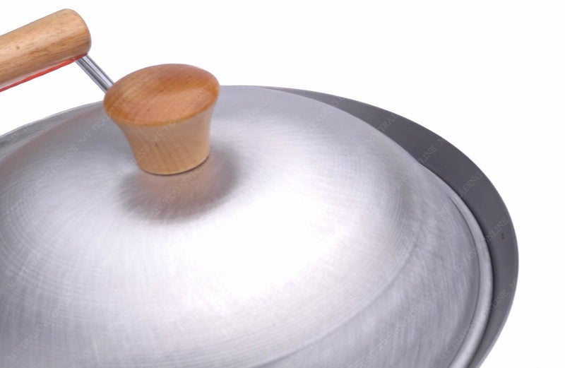 M.V. Trading Aluminum Dome Wok Lid/Cover, 13-Inches, (For 14" Wok), 18 Gauge, USA Made - Image 2